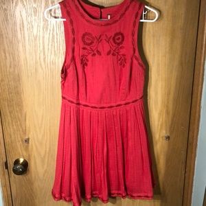 Free People embroidered fit’n’flare dress